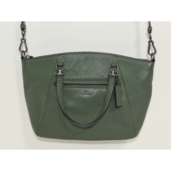 Coach, Prairie satchel, polished pebble leather, Green - Picture 1 of 8